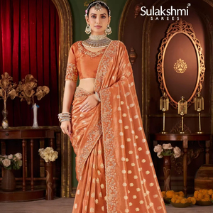 Viscose Jacquard Silk <b>Designer</b> Work Saree Collection Full <b>Catalog</b> available at wholesale rate, <b>Designer</b> saree collection. - Product Image 1