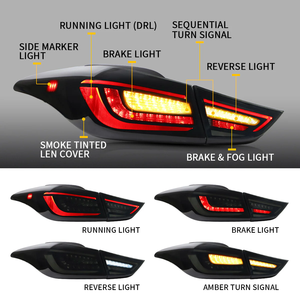 Conjunto de Luces Traseras LED Ahumadas VLAND para Hyundai Elantra MD Limited SPEC 2011 2012 Lci 2013 2014 2015 2016 - Product Image 2