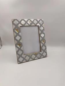 Handmade Polished Resin Photo <b>Frame</b> for <b>4x6</b> and 5x7 Sizes Includes Metal Material - Product Image 5