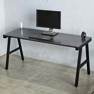 Aconcept HBAC026 160x60cm <b>Solid</b> <b>Wood</b> <b>Desk</b> with Iron Legs Minimalist Contemporary Design Durable for Office or Bedroom Use - Product Image 2