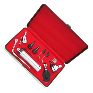 Professional Stainless Steel ENT Diagnostic Set-<b>Otoscope</b> Ophthalmoscope Examination Kit for Human & Veterinary Use - Product Image 2