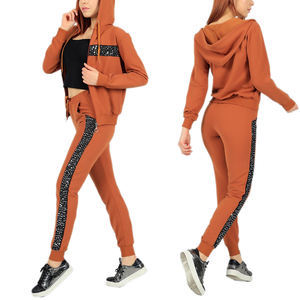 Conjuntos de ropa deportiva sólida informal con capucha para mujer, chándal ligero transpirable de alta calidad personalizado - Product Image 6