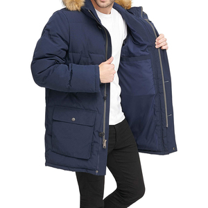 Elegante desmontable capucha extraíble Parka chaquetas de invierno personalizado Puffer Down Parka chaqueta llena acolchada chaqueta de invierno para hombres - Product Image 3