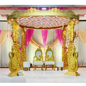 Le plus joli ensemble de Mandap de conception de cygne de mariage du sud, piliers de cygne de mariage, Mandap de décor de mariage en FRP - Product Image 1
