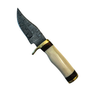 Artisan Damas Acier Skinner Couteau Personnalisé Fait À La Main Poli Haute Qualité Damas Lame Pleine Tang Poignée Élégante - Product Image 3