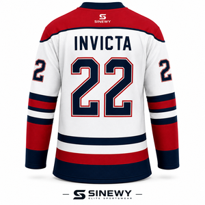 เสื้อฮอกกี้น้ำแข็ง SINEWY Invicta Junior สีขาว แดง กรมท่า แขนยาว ระบายเหงื่อได้ดี ทรงปกติ สำหรับเด็กผู้ชาย - Product Image 2