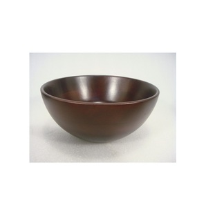 Bol de service en bois d'acacia de conception classique bol de service rond en relief naturel pour la salade bol de service de nourriture de soupe de riz - Product Image 3