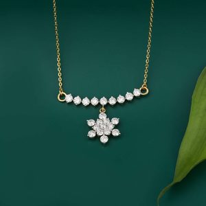 Collier pendentif en diamant de laboratoire rond de 1,37 ct de qualité supérieure, or jaune, pour elle, bijoux élégants, fournisseur en gros - Product Image 1