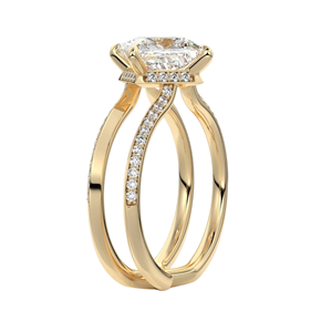 Suministro directo de fábrica Diseño elegante Fino Lujo Rodio Chapado Blanco Diamante real Anillo de compromiso para mujer Fiesta clásica - Product Image 3