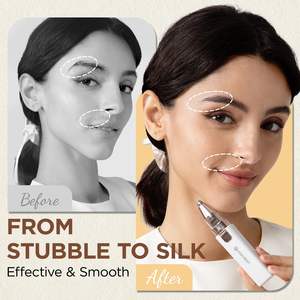 Depiladora Eléctrica Portátil 2 en 1 con Cuchilla Única Recargable, LED Integrado, Depilación Facial, Labial y Corporal - Product Image 1