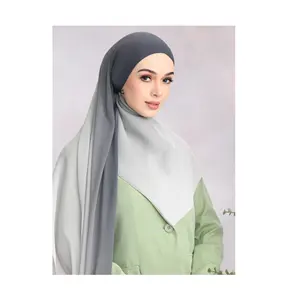 2023 meilleure vente chaude personnalisé Crush mousseline de soie écharpe islamique Niqab visage couverture femmes traditionnel musulman vêtements accessoire - Product Image 1