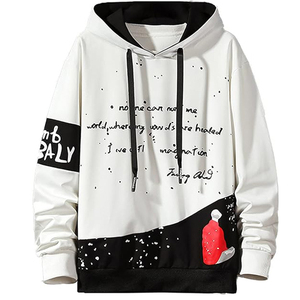 Sweat-shirts à capuche pour hommes en molleton épais 100 % coton, coupe classique, nouveau modèle décontracté, imprimé, motif uni, séchage rapide, respirant pour l'hiver - Product Image 1
