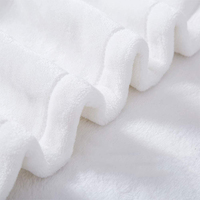 Couverture en flanelle douce 100% polyester personnalisée en gros avec transfert numérique par sublimation, blanche, certifiée OEKO-TEX, 300 g/m²