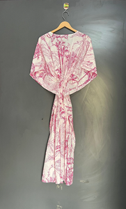 Caftan en coton pour femmes caftan floral indien caftan longue robe vêtements de nuit robes maxi robe - Product Image 5