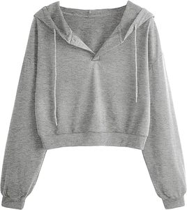 Sudadera con Capucha Informal de Talla Grande para Mujer, Moda Otoño Invierno 2024, Sudadera Corta de Estilo Urbano, Ropa de Mujer - Product Image 3