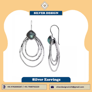 Nouveau design de boucles d'oreilles en plaqué or avec pierres naturelles, ensemble de lunette en forme de coussin, bijoux en Labradorite pour femmes, boucles d'oreilles - Product Image 5