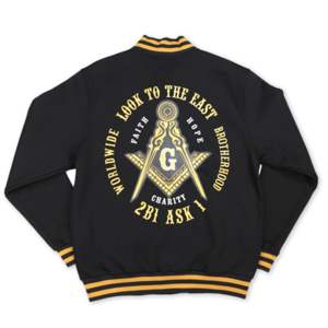 Veste polaire Mason-60% coton, 40% polyester | Veste polaire noire Fraternity Varsity avec logo appliqué et sérigraphie - Product Image 6