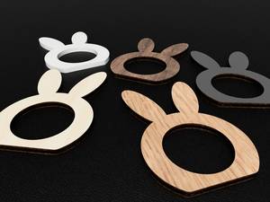 Ronds de serviette en rotin Décor de table en osier Ronds de serviette élégants pour manger - Product Image 3