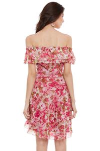 Robe tunique imprimée de haute qualité à la mode pour l'été Robes personnalisées sans manches à épaules dénudées - Product Image 6