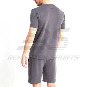 Professional Manufacture Custom Made Men T Shirt & Shorts Two Piece Casual Wear Men's <b>Twin</b> <b>Sets</b> for Sale - Product Image 4