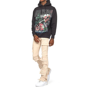 hot sale Breathable <b>men</b> Distressed Jeans Pants Loose Straight Denim Pants Ripped Medium Washed distressed Straight Jeans - Product Image 6