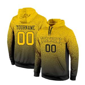 Directo de la Industria, Sudadera con Capucha Deportiva de Invierno, Personalizada, con Degradado Negro y Dorado, Tejido de Felpa, Poliéster/Algodón - Product Image 1