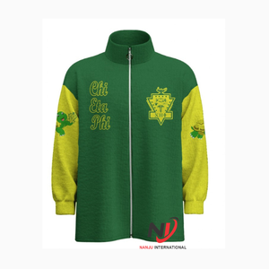 Chaqueta de béisbol personalizada estilo tortuga Chi Eta Phi | Ropa de abrigo de hermandad de estilo universitario con letras griegas bordadas | MOQ 10 - Product Image 6
