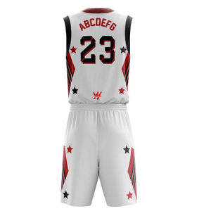 Ensemble de maillot de basket-ball personnalisé double face en maille respirante grande taille 2026, impression numérique, uniforme réversible unisexe, 100% coton - Product Image 3