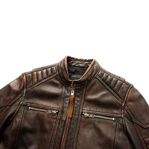 Chaqueta de Cuero para Hombre, Estilo Urbano Informal, Abrigo de Cuero Genuino, Personalización de Marca, Fabricante Mayorista OEM - Product Image 6