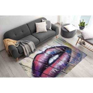 Alfombra Chenille Lip Graffiti: Decoración Moderna para Loft, Alfombra Suave No Tejida - Product Image 4