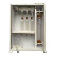Analizador de Gases Orsat de Vidrio Industrial Balaji India, 3 Pipetas de Borosilicato, Bureta de 100ml, Marco de Madera, Precisión en CO2 y O2