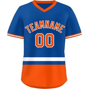 Fabricante personalizado de Jersey de béisbol con cuello en V, tela de malla de sublimación con bordado de equipo, ropa deportiva al por mayor - Product Image 1