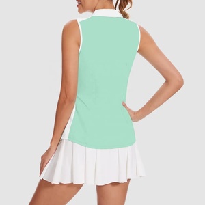 Haut court en maille à demi-zip et manches courtes pour femme, col polo, respirant, idéal pour l'été - Product Image 2