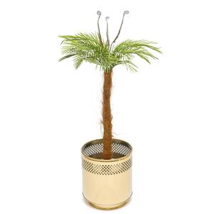 Pots de jardin en acier doré au design élégant pour fleurs artificielles - Product Image 4