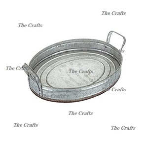 Plateau de service de chocolats galvanisés de forme ronde avec plateau de chocolats de dessert de vaisselle de qualité supérieure en vrac - Product Image 4