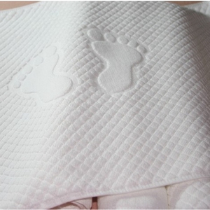 Guangzhou Exports Hotelzubehör Hochwertige <span class=keywords><strong>Hotel</strong></span>-Badematte 100% Baumwolle Fußabdruck-Design Rutschfester Saugfähiger Badezimmerteppich - Product Image 4