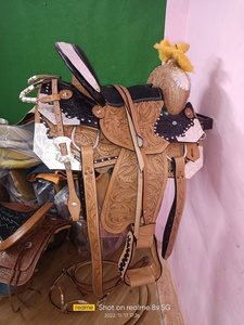 Selle de course de chevaux Western Show en cuir 100%, légère, origine, modèle fait à la main, en cuir indien, de haute qualité - Product Image 2