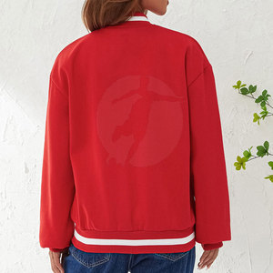 Service OEM Femmes Letterman Vestes Coton Tricoté Haute Qualité Respirant Hiver En Ligne Meilleure Vente Bas quantité minimale de commande - Product Image 2