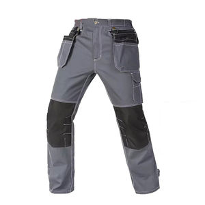 Pantalones de trabajo de seguridad reflectantes duraderos para hombres con bolsillos para herramientas y rodilleras para uso en construcción - Product Image 1