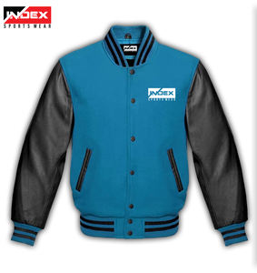 Chaqueta Universitaria Personalizada al por Mayor para Hombre con Cuello Alto, Logotipo Frontal, Impermeable y Transpirable, Chaqueta de Baloncesto para Otoño/Invierno - Product Image 3