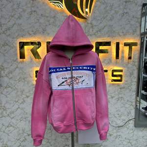 Sudadera con capucha y cremallera con etiqueta personalizada, moda de alta calidad, buena venta, impresa, hecha en fábrica, a precio barato sudaderas con capucha, sudaderas con capucha para hombre - Product Image 4