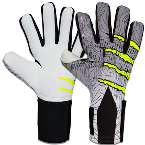 Guantes de portero de fútbol profesional de cuero antideslizante transpirable ajustable dedo completo niños adultos OEM - Product Image 1