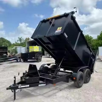 Remorque benne robuste 6 x 12 avec côtés de 4 pieds, pour tracteur agricole, avec essieu motorisé et moteur, garantie 1 an, état neuf flexible