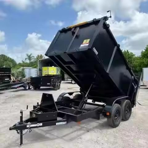 Heavy Duty 6 X 12 4' Sides Dump <b>Trailer</b> Farm <b>Tractor</b> <b>Trailer</b> with Gear Axle & Motor 1 Year Warranty Flexible New Conditions - Product Image 2
