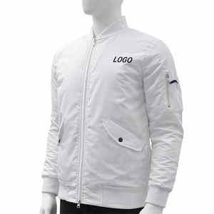 Chaqueta Bomber Casual Unisex de Satén, Impermeable, Resistente al Viento, con Decoración Bordada, Fábrica BSCI, Personalizada, Corte Ajustado - Product Image 1