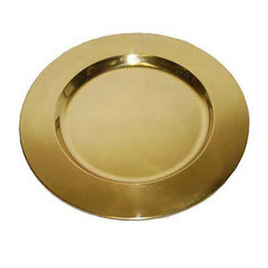 Assiette de service de mariage de luxe, biodégradable, écologique, de qualité alimentaire, couleur dorée, design moderne, assiette de service en métal - Product Image 2