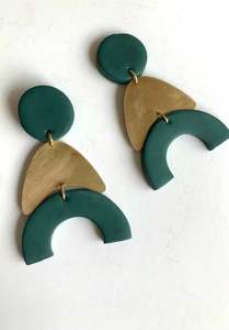 ต่างหูฟิวชั่นอะคริลิคและเรซิ่นงานฝีมือเรซินที่สวยงามสำหรับผู้หญิง - Product Image 4