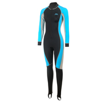 Combinaison de plongée intégrale Aropec pour femmes adultes, néoprène rose/bleu, protection anti-UV, construction sans couture, tailles XS-XXL
