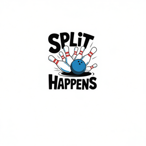T-shirt promozionale a maniche lunghe con motivo 'Split Happens' per bowler - Product Image 2
