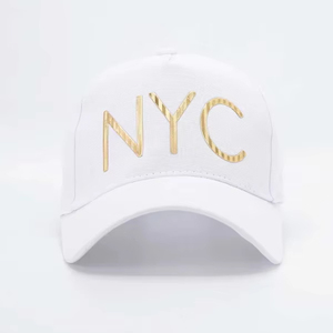 Logotipo personalizado de la ciudad de Nueva York, unisex, bordado 3D, hebilla de metal ajustable, poliéster/lona de algodón, negro, gorra unisex para todas las estaciones - Product Image 1